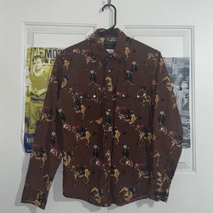 Kids VINTAGE RUSTLER by Wrangler long sleeve button down 🤠